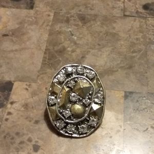 Gold silver tone ring